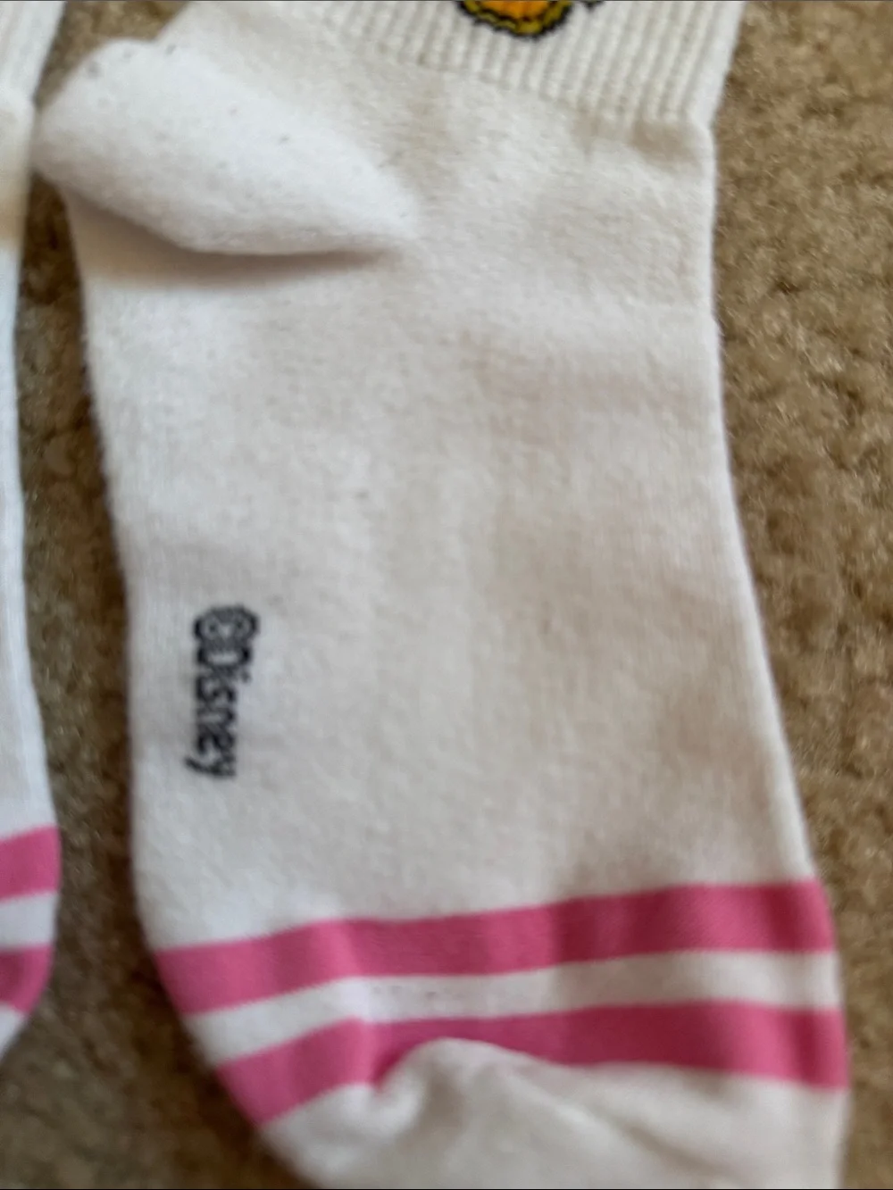 GIRLS - Disney White Ankle Socks with Daisy Duck
